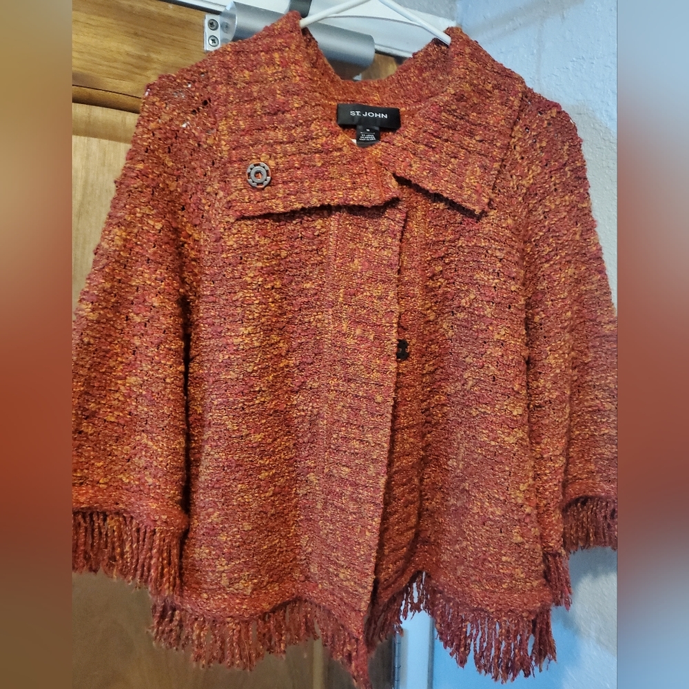 St. John cropped sweater jacket